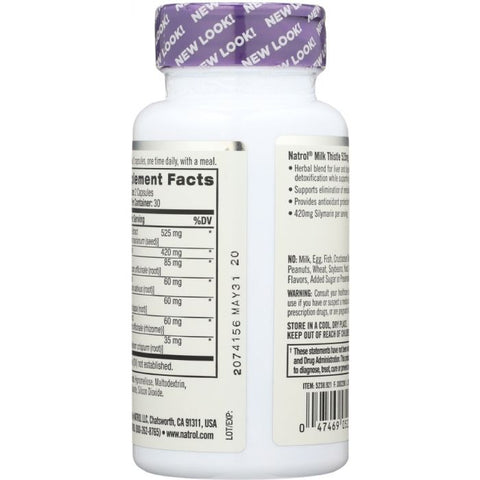 Milk Thistle Advantage 525 mg, 60 veggie caps