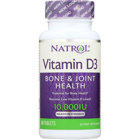 Vitamin D3 10,000 IU, 60 Tablets