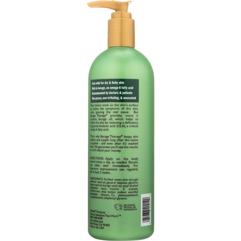 Borage Therapy Dry Skin Lotion Original Unscented, 16 oz