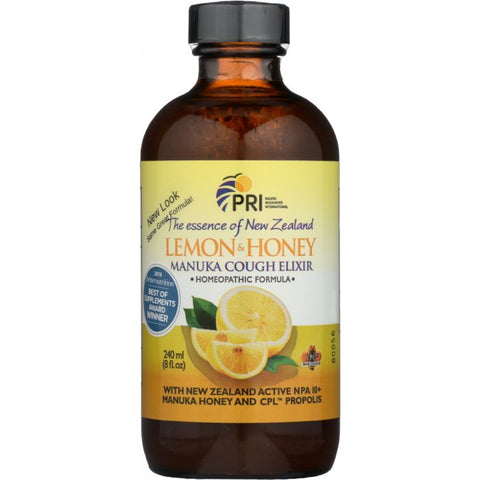 Manuka Cough Elixir Lemon & Honey, 8 oz