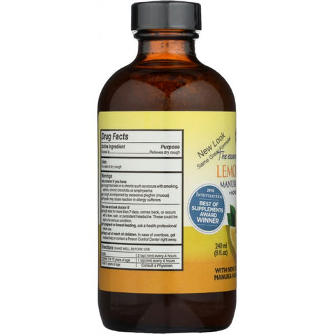 Manuka Cough Elixir Lemon & Honey, 8 oz