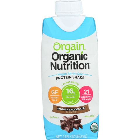 Organic Vegan Nutritional Shake Smooth Chocolate, 11 oz