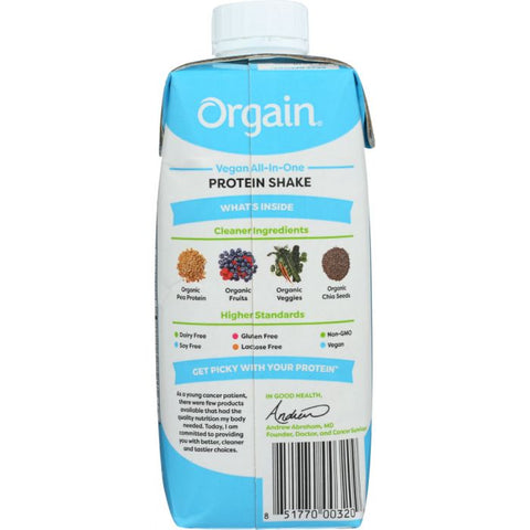 Organic Vegan Nutritional Shake Sweet Vanilla Bean, 11 oz