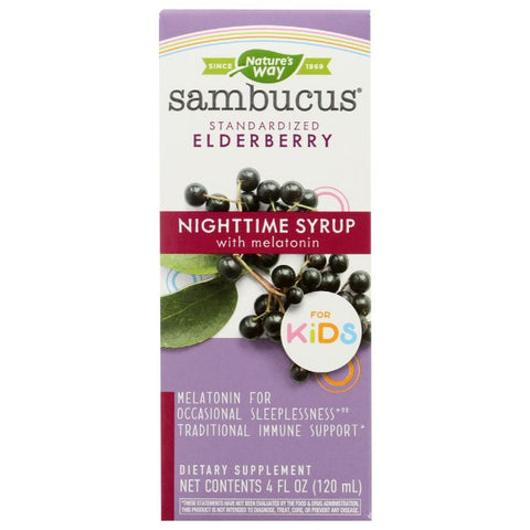 Sambucus Elderberry Night Time Syrup For Kids, 4 fo